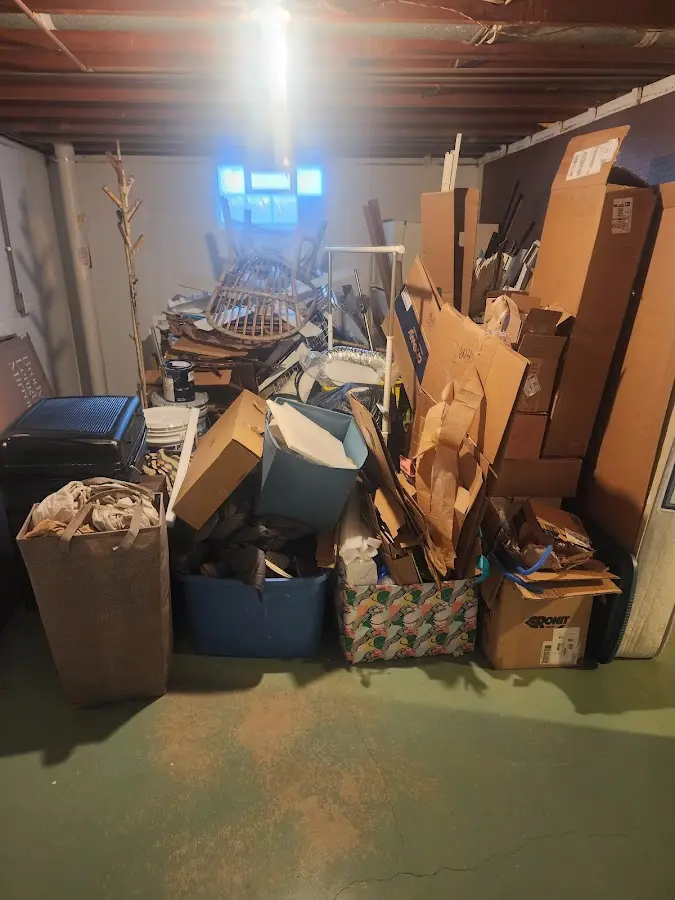 Roll-off dumpster container at job site for 6 Yard Dumpster Rental in Demopolis